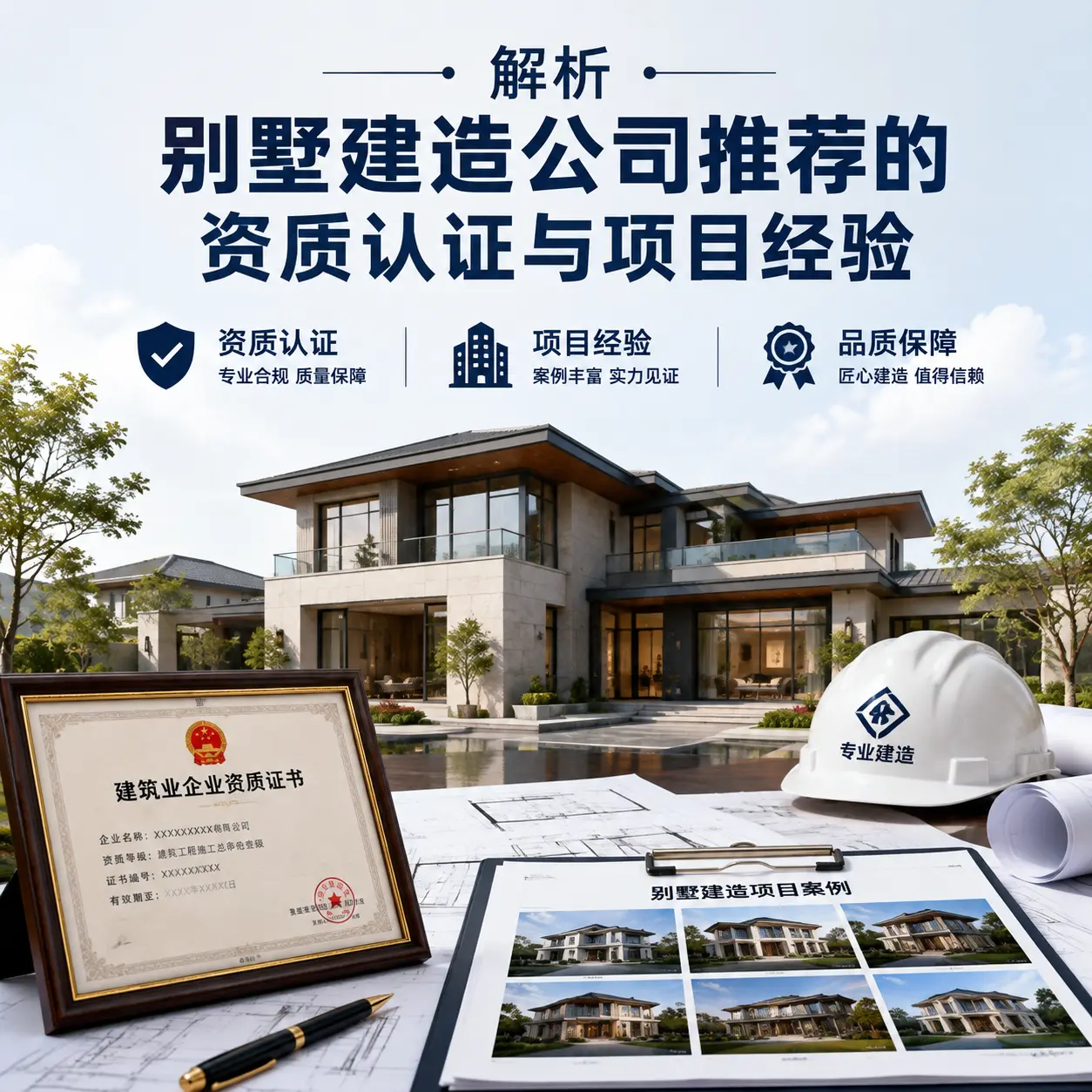 解析 仁怀 别墅建造公司推荐的资质认证与项目经验