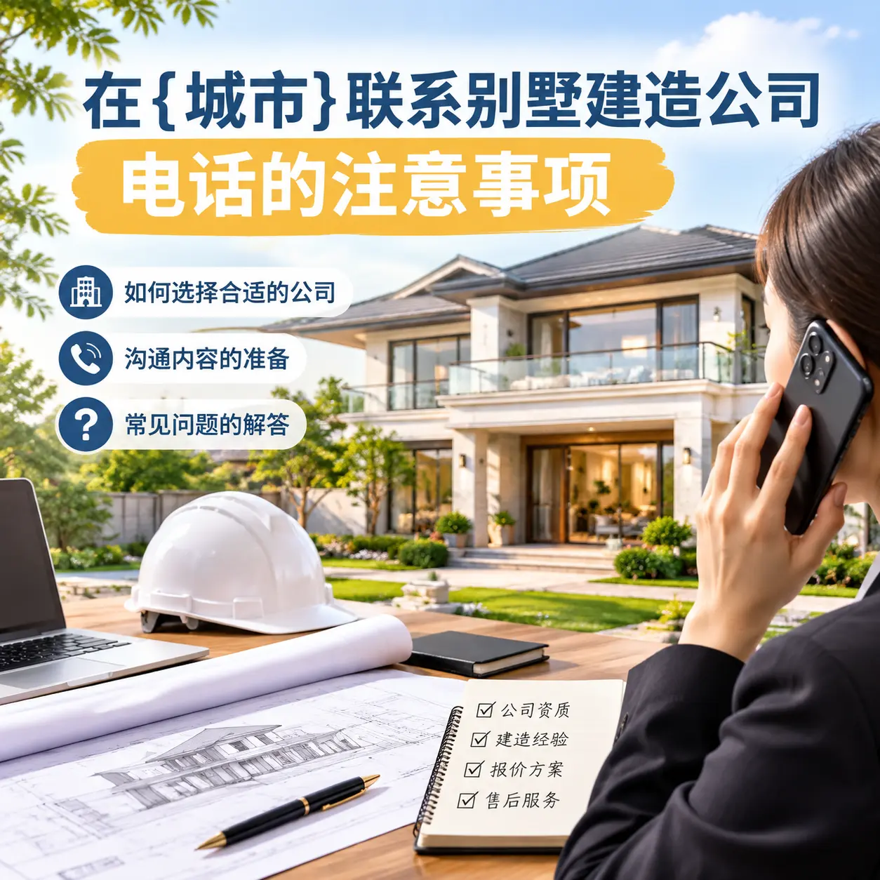 在仁怀联系别墅建造公司电话的注意事项