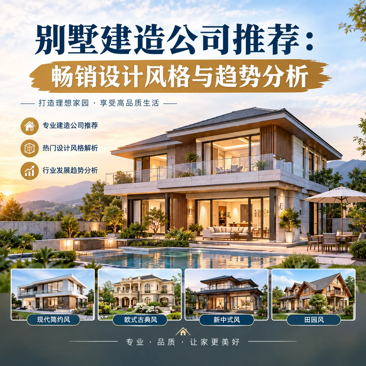 别墅建造公司推荐: 仁怀 畅销设计风格与趋势分析