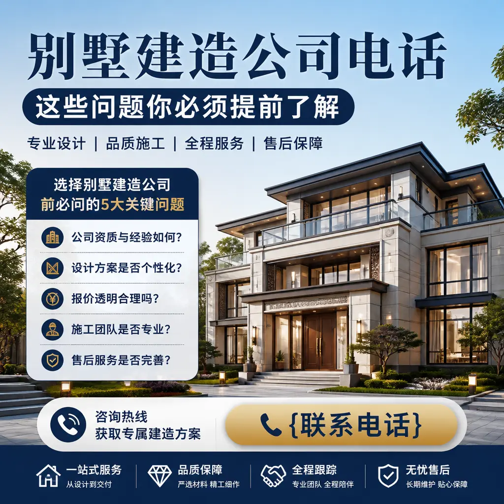仁怀别墅建造公司电话，这些问题你必须提前了解