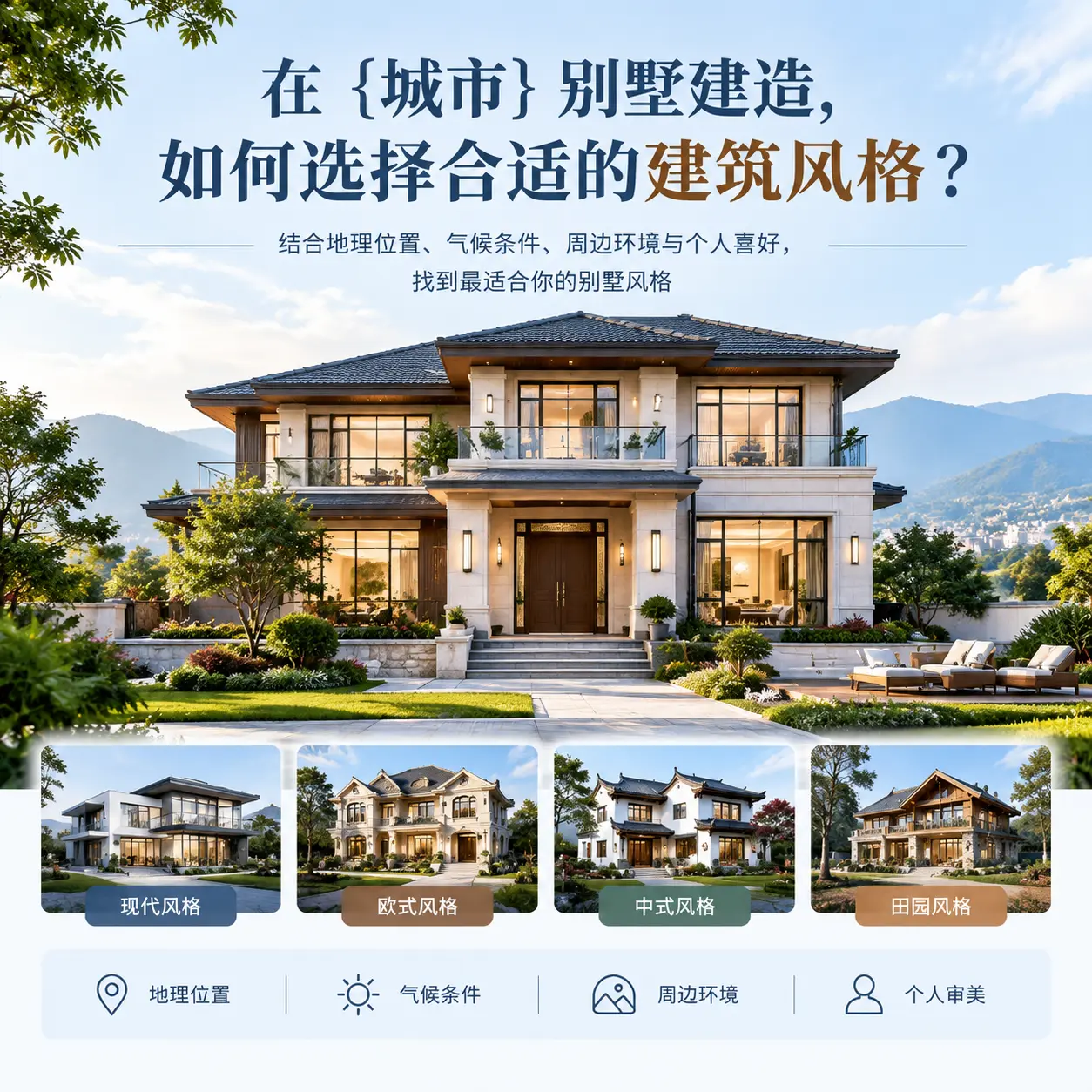 在 仁怀 别墅建造，如何选择合适的建筑风格？